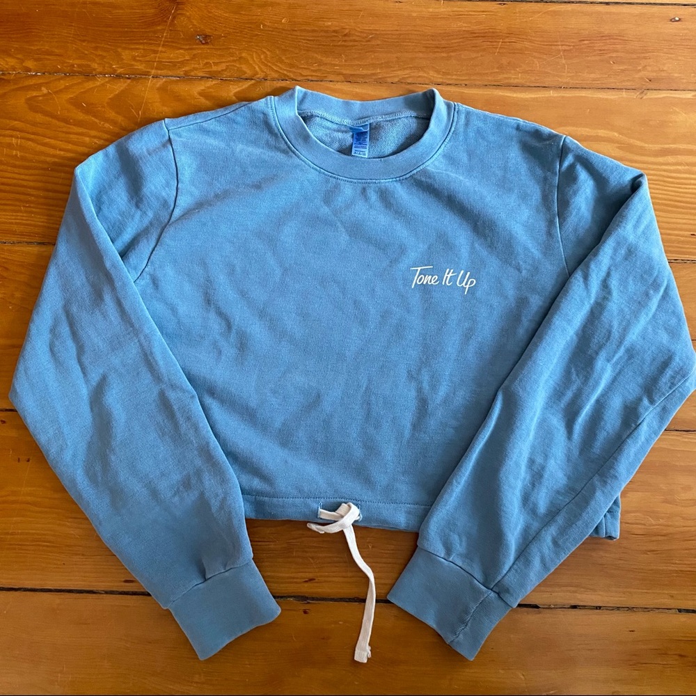 Tone It Up cropped cinched sweater, S